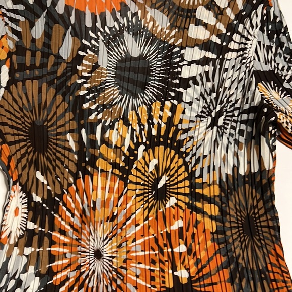 Sunny Leigh vintage ruffled mod pattern blouse - Picture 4 of 8